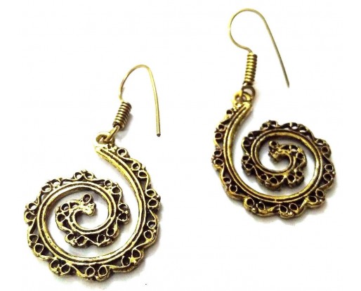 Golden Oxidized Earring Jhumka Jhumki Jewelry Ethnic Bollywood Drop Dangle EA264